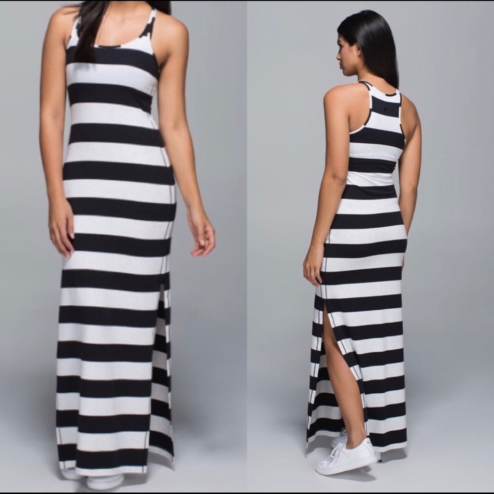 Lululemon - Refresh Maxi Dress -Size 4-Black/White